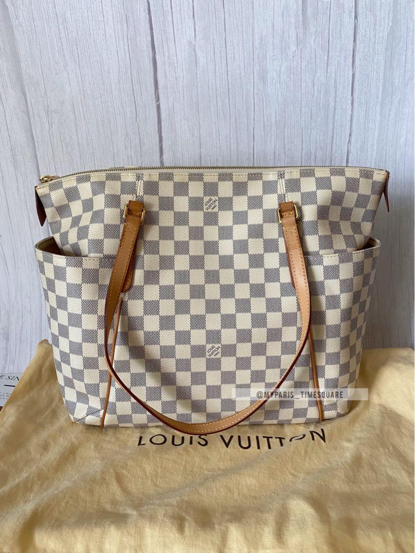 L V Damier Azur Totally MM, Luxury, Bags & Wallets on Carousell