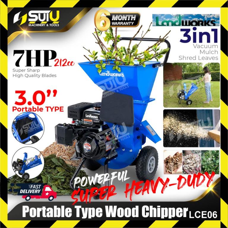 Landworks Lce06 7hp 3 3in1 Portable Type Wood Chipper Machine Chipping Home Furniture Gardening On Carousell