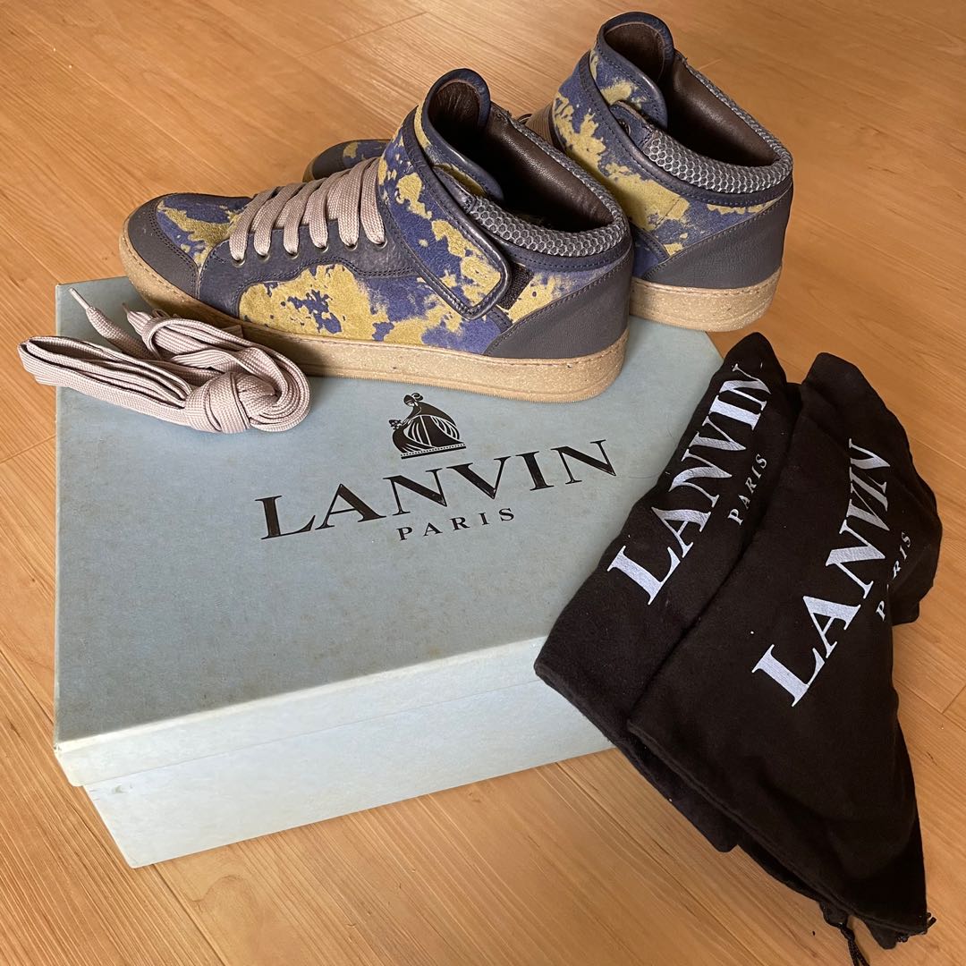 Lanvin hotsell calfskin sneakers