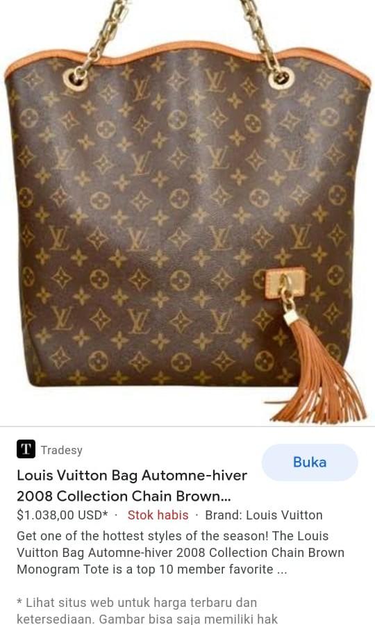 tas tote-bag Louis Vuitton Automne Hiver Brown 2008 Tote Bag