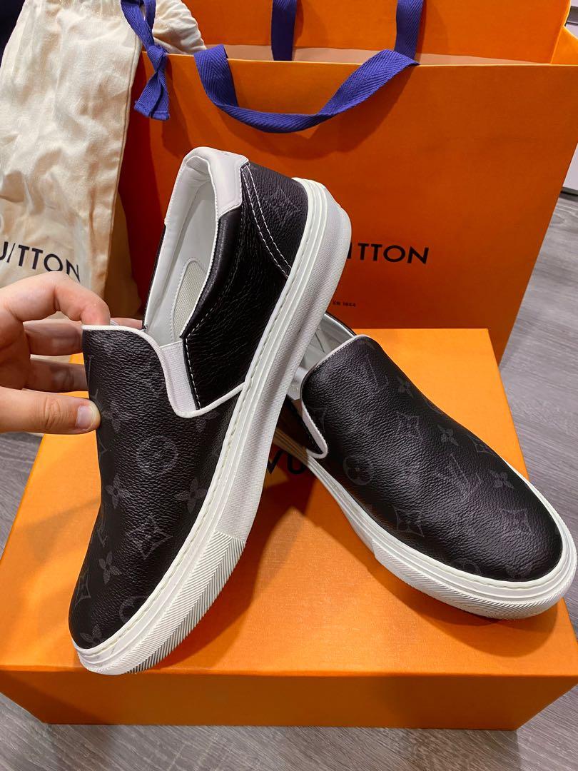 LOUIS VUITTON NBA collaboration Trocadero Sneaker Slip-on shoes gray/Black