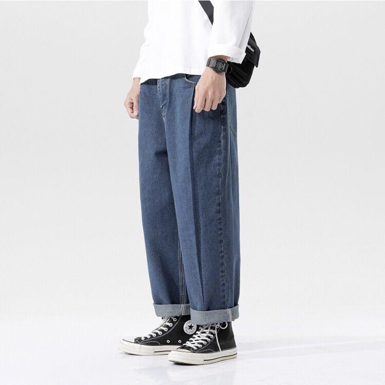 M-5XL 黑藍🇯🇵🇰🇷百搭男裝闊身款休閒鬆身款牛仔褲闊腳褲, 男裝, 褲&半截裙, 長褲- Carousell M-5Xl 黑藍🇯🇵🇰🇷百搭男裝闊身款休閒鬆身款牛仔褲闊腳褲, 男裝, 褲&半截裙, 長褲- Carousell