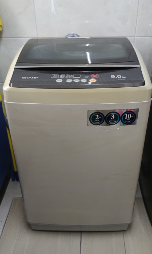 Mesin Basuh Washing Machine Sharp Esx905 9kg Kitchen Appliances On Carousell