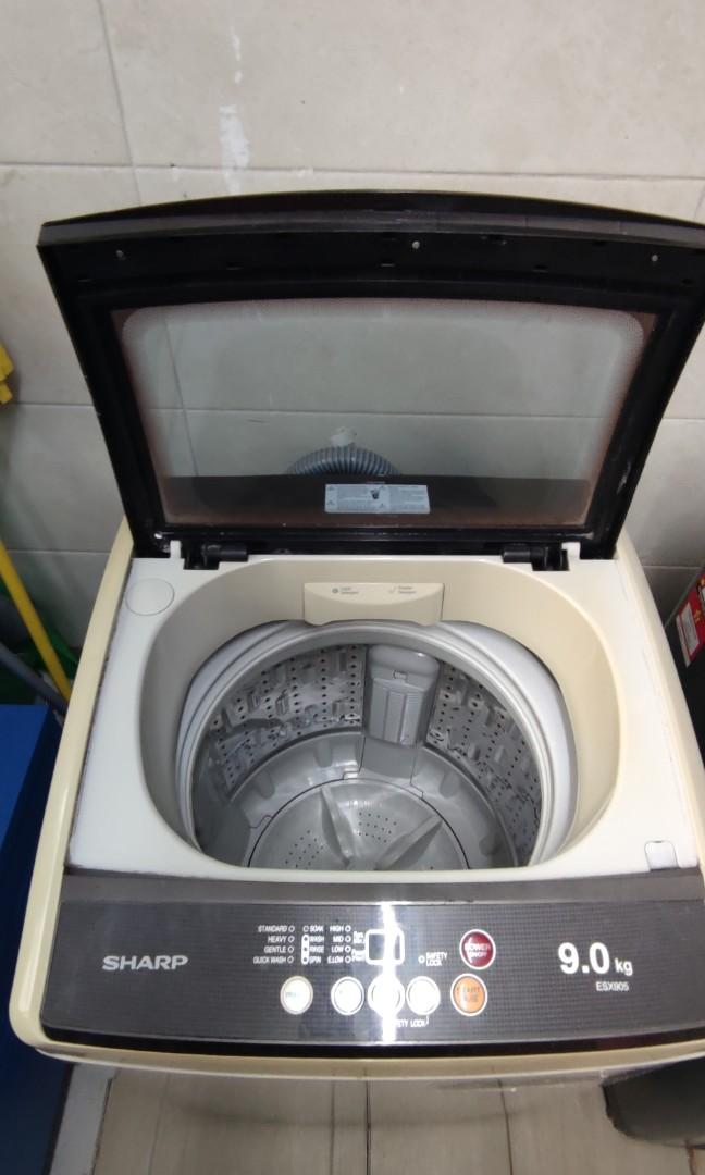 Mesin Basuh Washing Machine Sharp Esx905 9kg Kitchen Appliances On Carousell