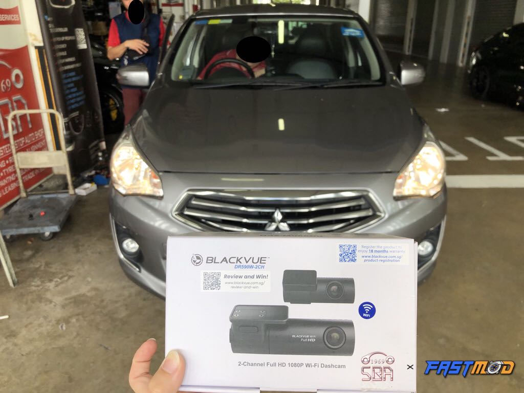 Mitsubishi Attrage Amaron Battery 2 Channel Blackvue Dr590w Dashcam Car Accessories Accessories On Carousell