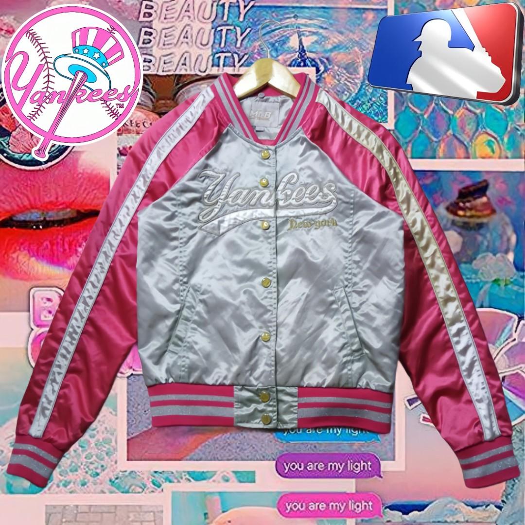 MLB Pink New York Yankees Baseball Varsity Jacket - GLJ