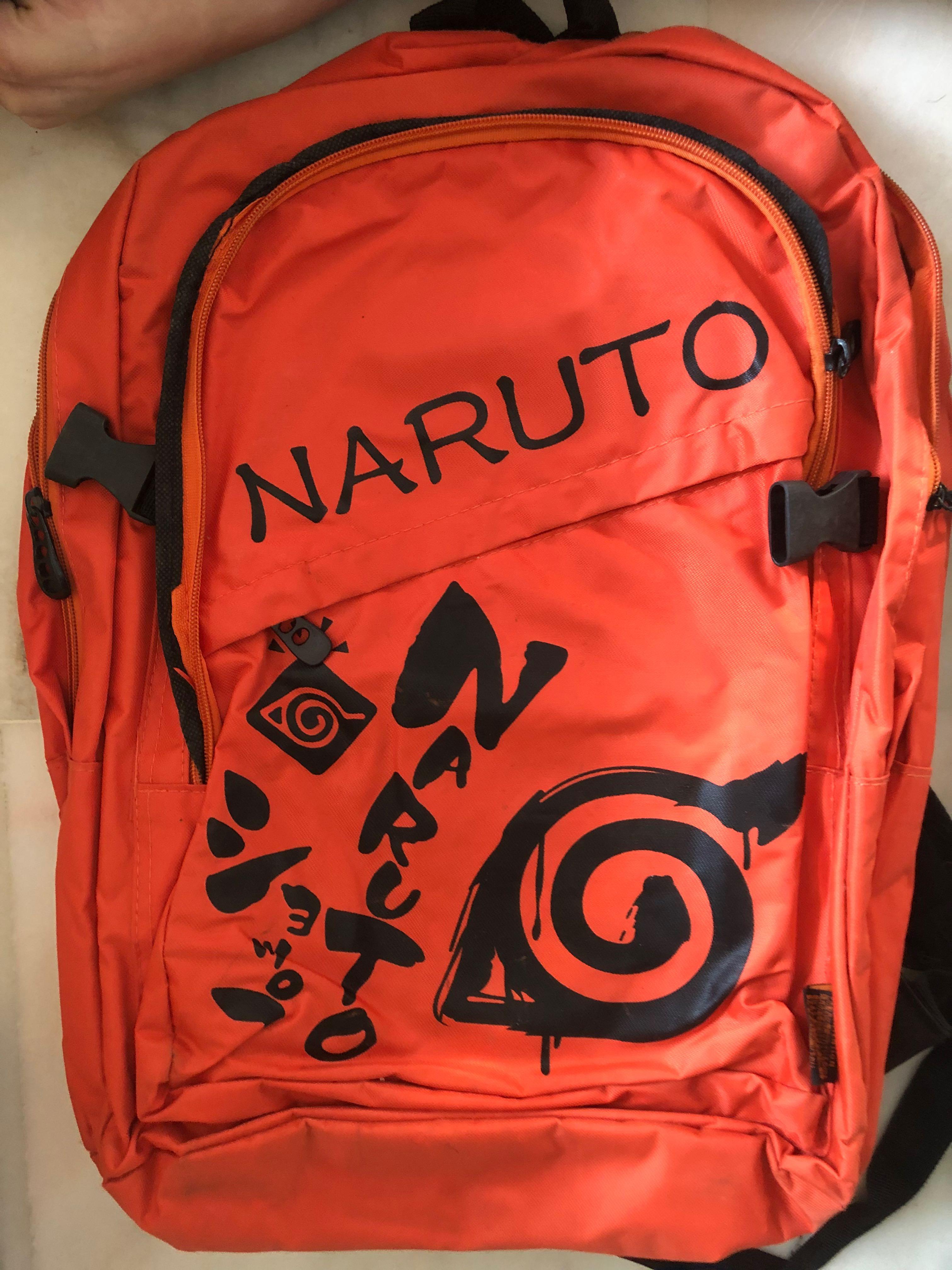 Naruto backpack original school bag travel buckles bag authentic