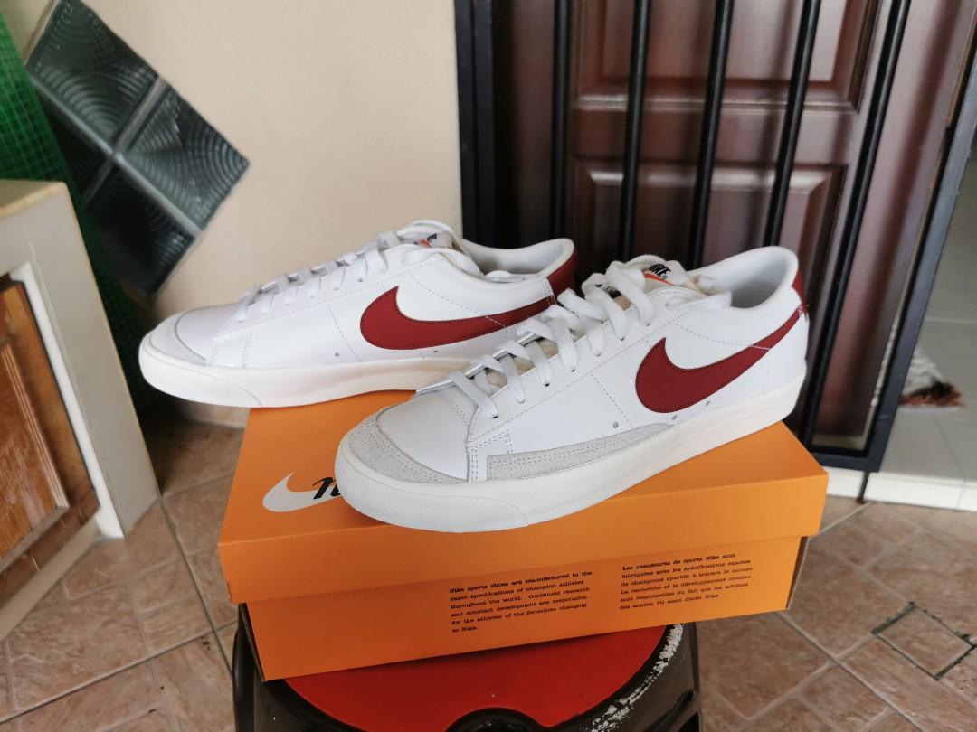 Nike Blazer Low 77 Team Red Men S Fashion Footwear Sneakers On Carousell