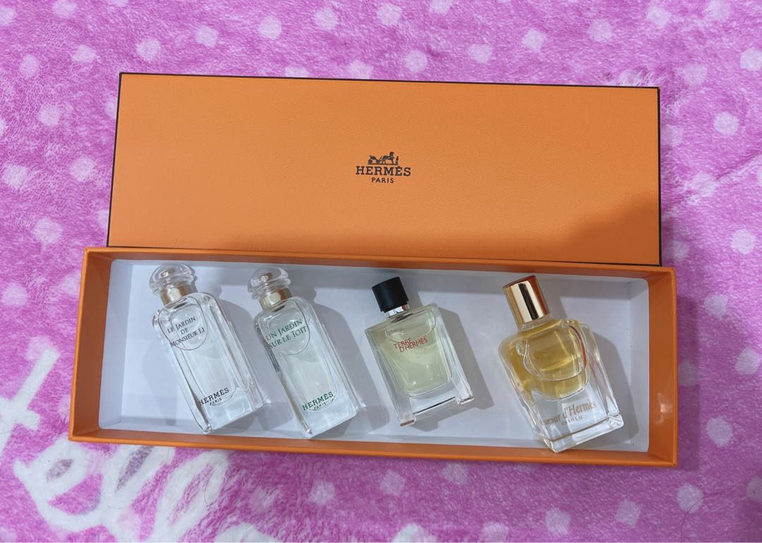 Hermes mini perfume set 4 bottle , Beauty & Personal Care, Fragrance