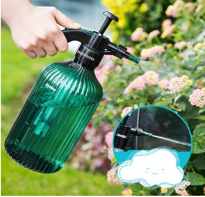 Plastic Watering Can Water Spray Bottle with Adjustable Pressure Nozzle ...