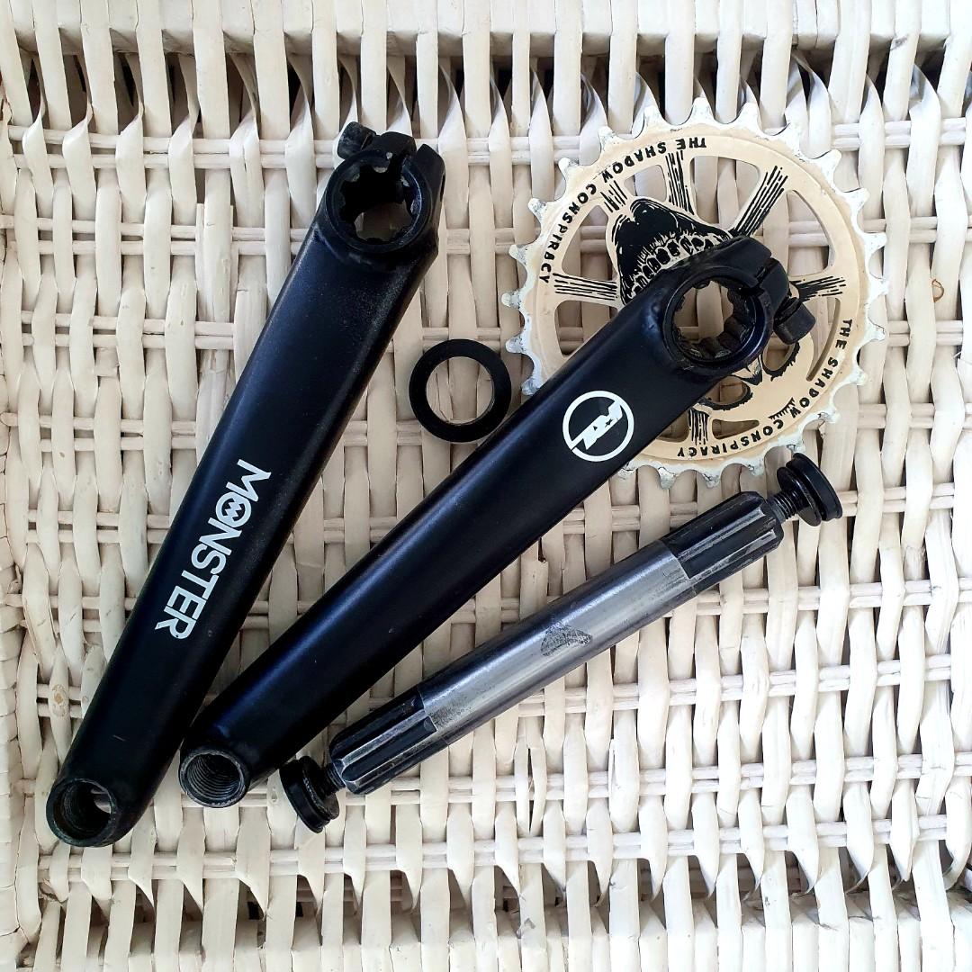 REDLINE BMX BICYCLES MONSTER CRANKSET 175mm with SHADOW CONSPIRACY Chainring 25T
