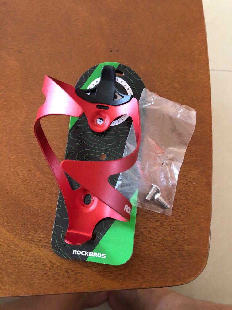 RockBros bike bottle cage ultralight water bottle holder (red), Sports