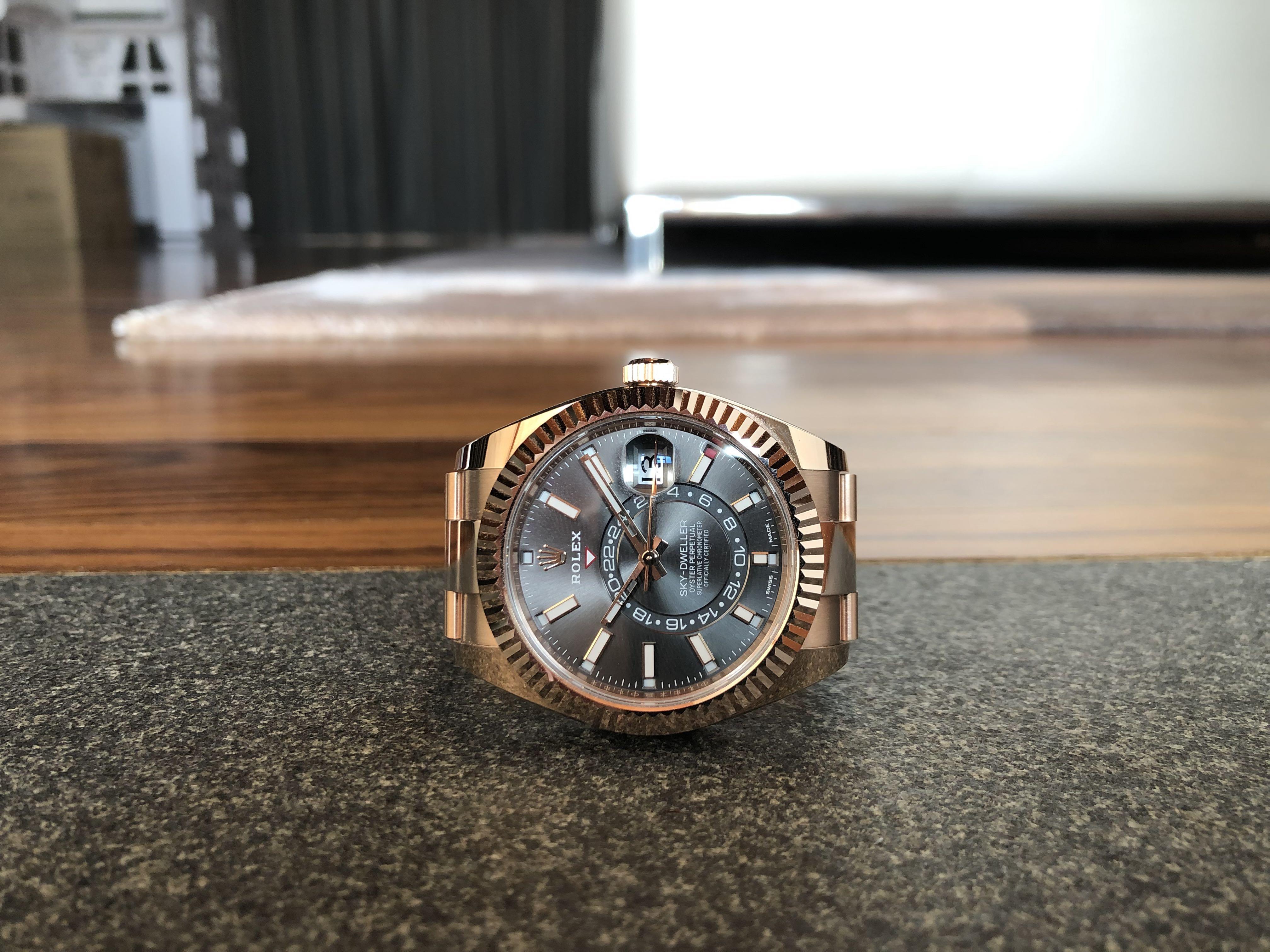 Rolex Sky Dweller Skydweller Rhodium 