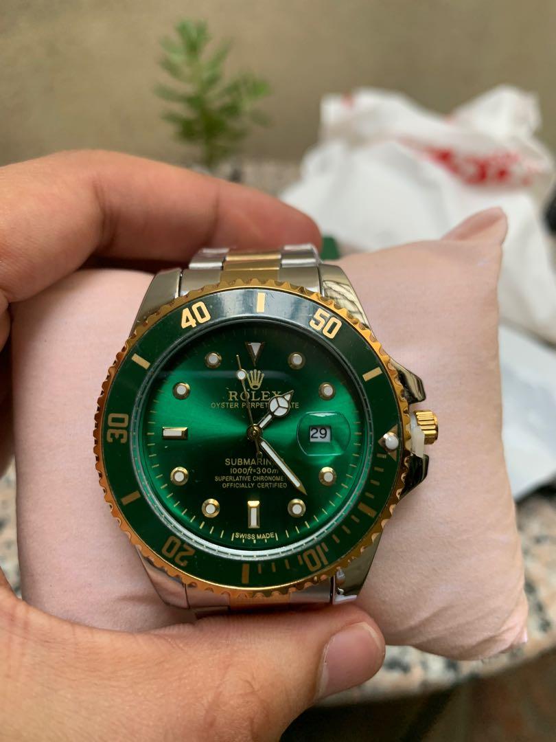 Rolex submariner two tone green outlet