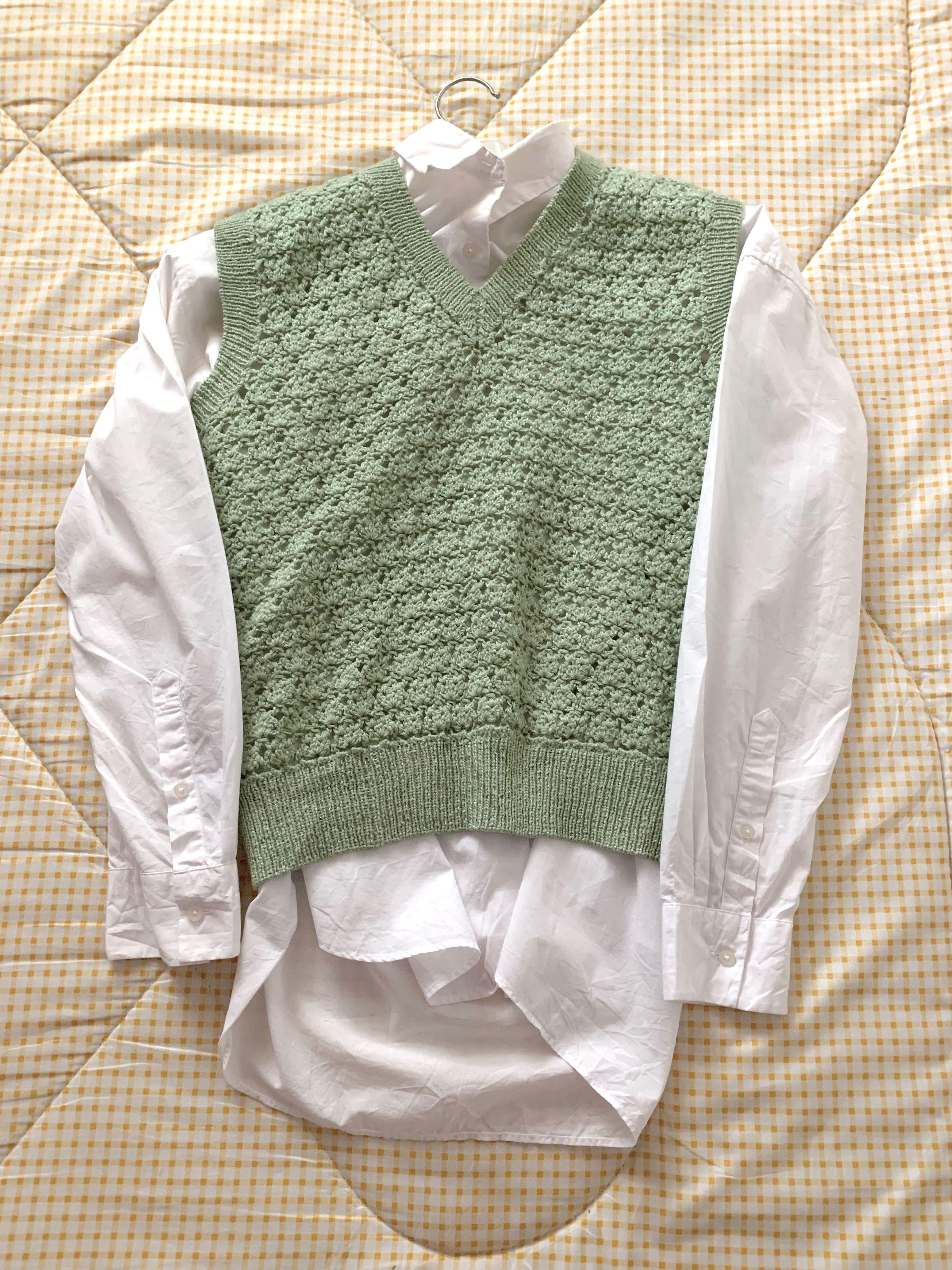 Crochet Vest - Green