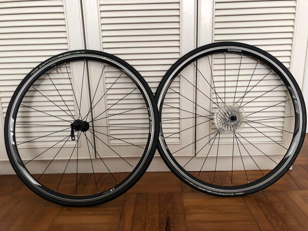 Shimano Rim Set Shimano RS wheel set with Vittoria tyres and Fulcrum bags, Sports ...