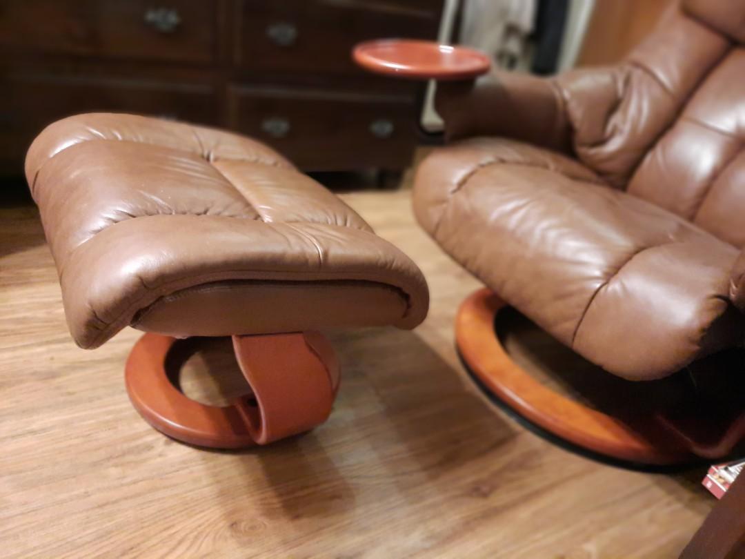 Single Leather Sofa With Legsrest set, Furniture & Home Living, Furniture, Sofas on Carousell
