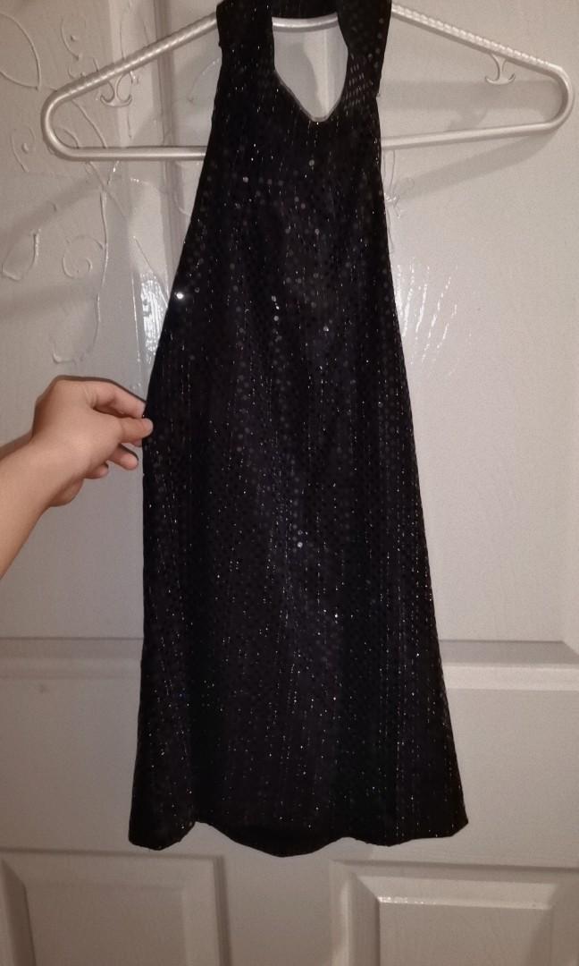 sparkly backless top