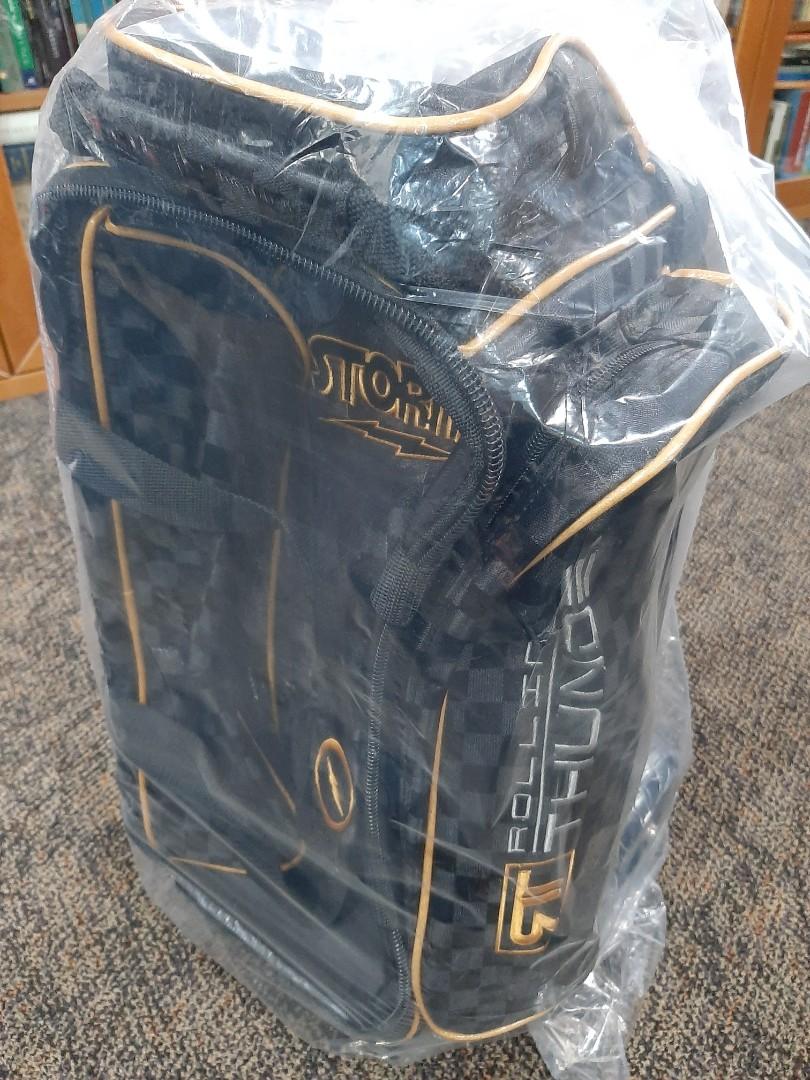 Storm Rolling Thunder 2 Ball Roller Black/Gold Bowling Ball Bag, Sports