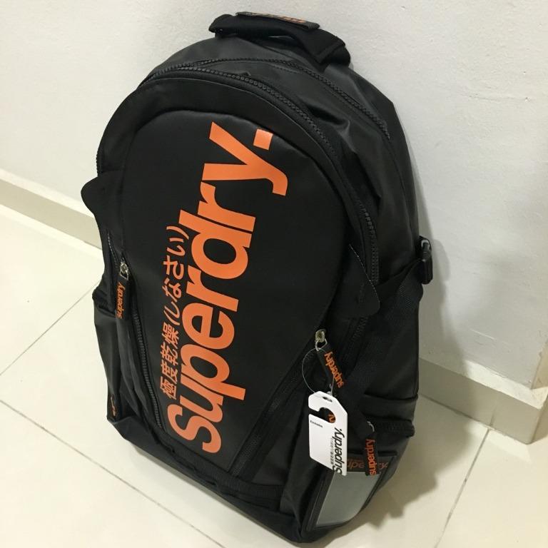 Superdry backpack black orange outlet