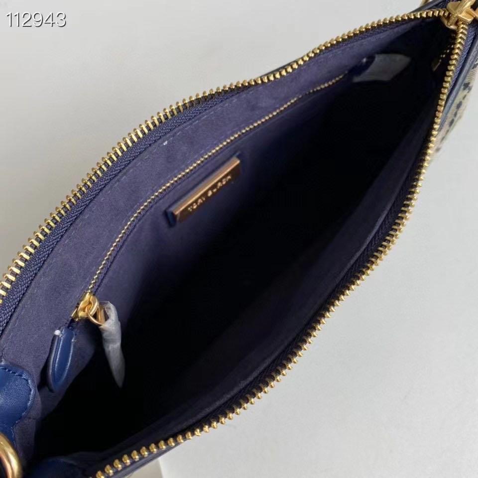 TORY BURCH T Monogram Jacquard Zip Shoulder Bag 85137 Tory Navy, Women's  Fashion, Bags & Wallets, Shoulder Bags on Carousell