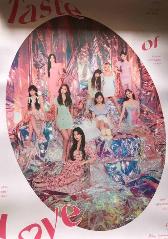 Twice 트와이스 Taste Of Love In Love Ver Official Poster Hobbies Toys Collectibles Memorabilia K Wave On Carousell