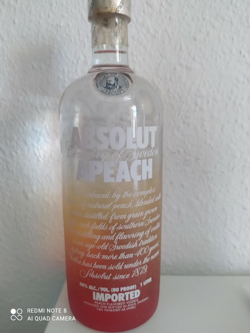 Vodka Absolut Apeach Food Drinks Alcoholic Beverages On Carousell