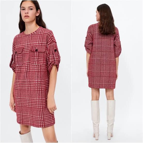 zara red leopard dress