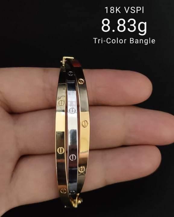 Cartier tri color bangle shop