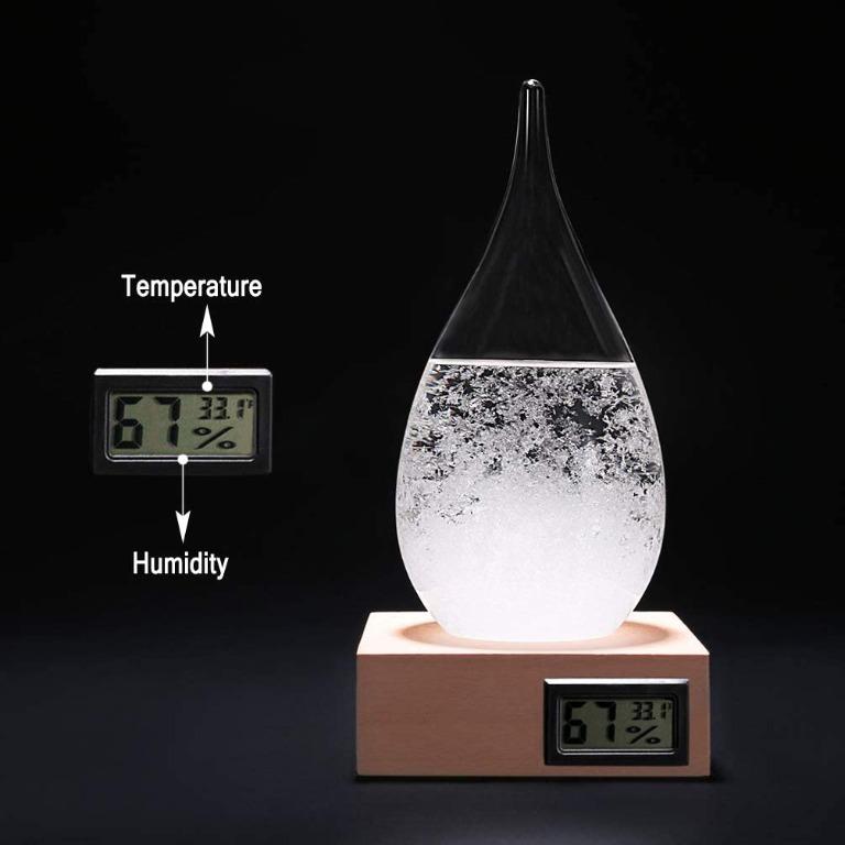 3D HOME Storm Glass Weather Stations Water Drop Weather Predictor Creative  Forecast Nordic style Decorative Weather Glass (large), Furniture & Home  Living, Furniture, Other Home Furniture on Carousell