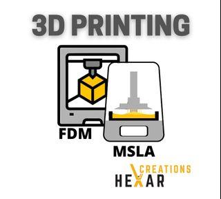 3D Printing Service - Filament-Based(FDM) / Resin-Based(MSLA)