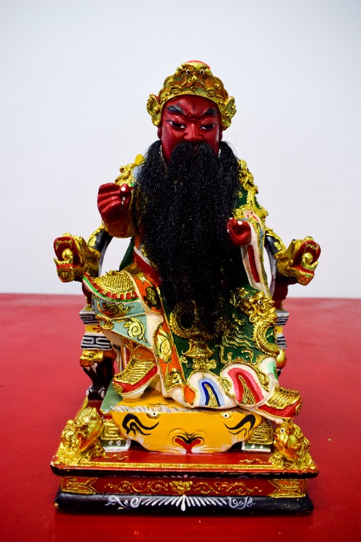 樟木雕 旧装关圣帝君金身 12寸 全新未开光协天大帝关帝关圣帝关公关二爷神像guanshengdijun God Statue Everything Else Religious Items