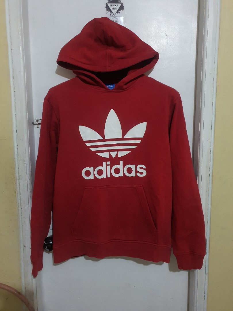 adidas red hoodie