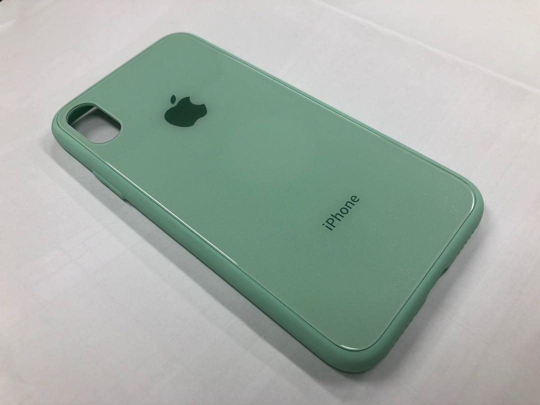 全新apple Iphone X 糖果玻璃淡青色手機殼 手提電話 手機 Iphone Iphone 8 系列 Carousell