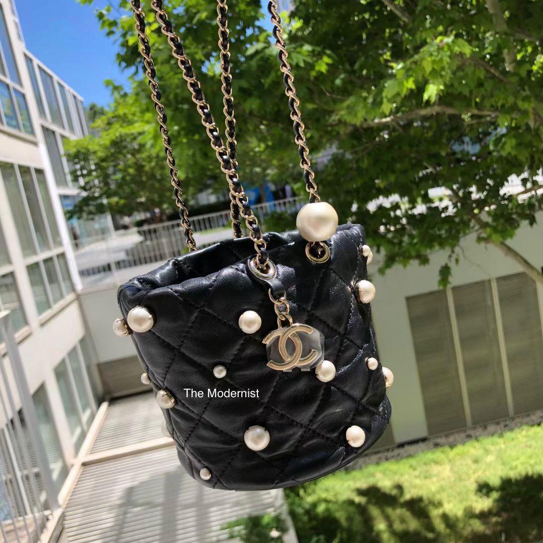 Chanel Mini About Pearls Bucket Bag