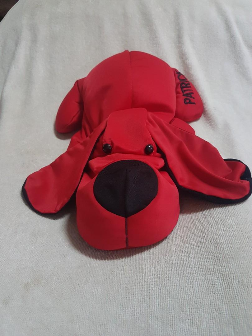 Authentic Rare Hua Wei Patrick the Red Dog Beanie Plush Soft Toy ...