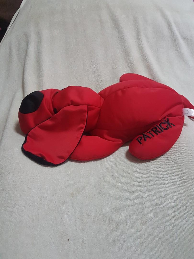 Authentic Rare Hua Wei Patrick the Red Dog Beanie Plush Soft Toy ...