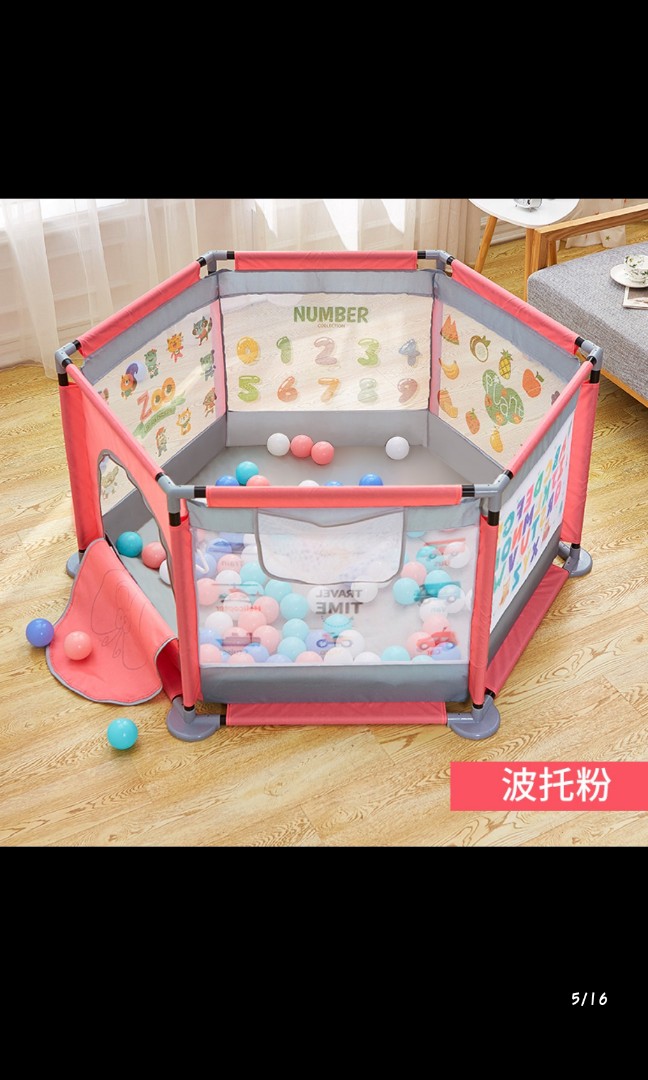 Baby Playpen Pink Hardly Used Babies Kids Baby Nursery Kids Furniture Safety Gates Locks Protectors On Carousell