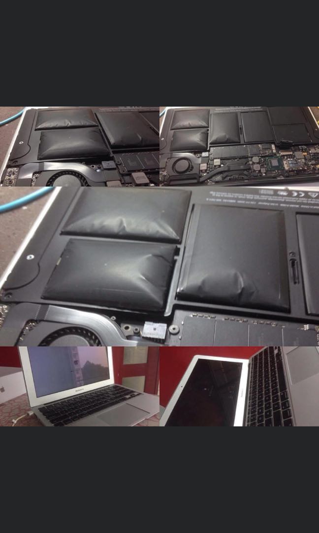 Baiki Laptop Macbook Air Batery Kembung Repair 11 13 Inch Cleaning Service No Power No Display Ssd Upgrade Os X Crashed Updates Problem Batery Not Charging
