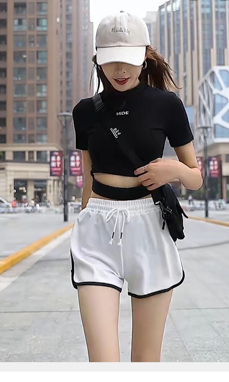 White runner shorts outlet