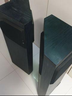 Bose 401 direct-reflecting floor-standing speakers.