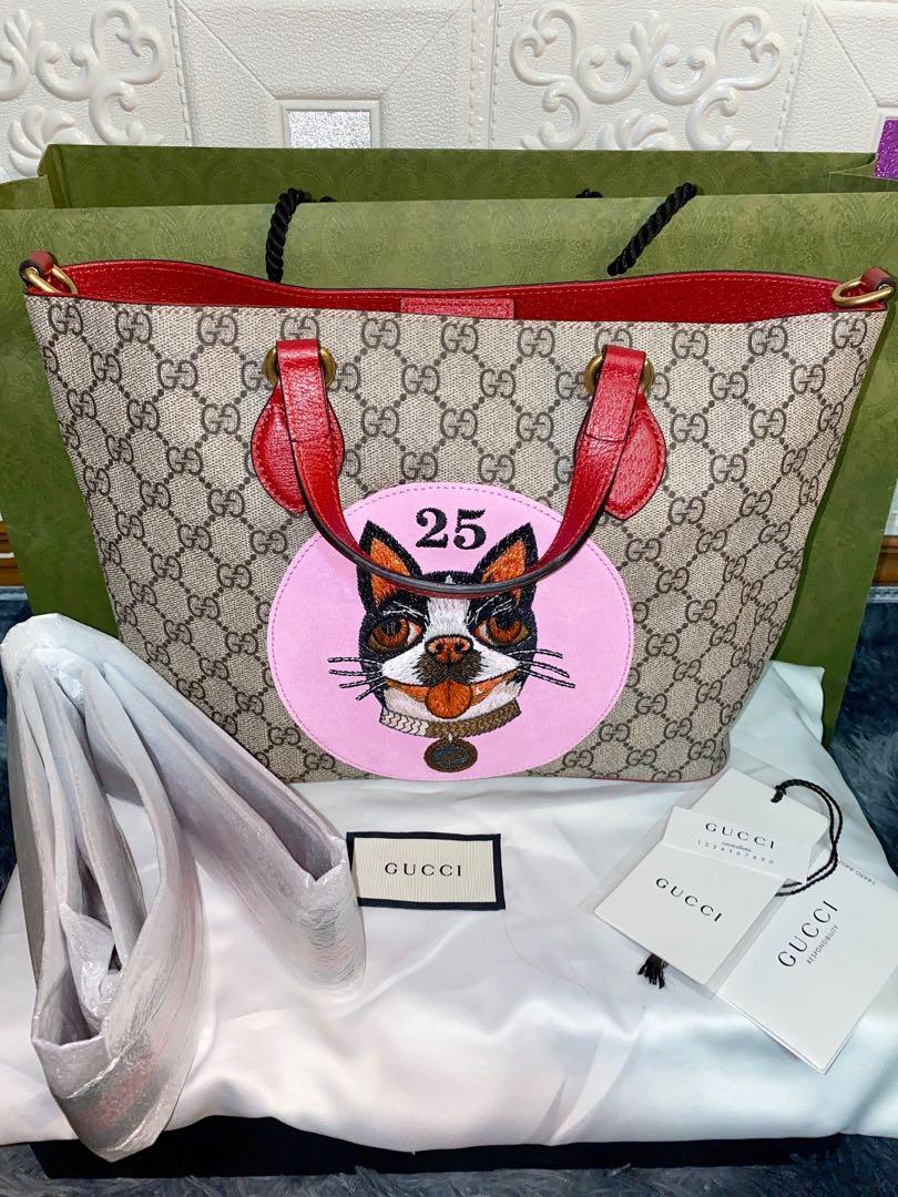 Brandnew Gucci dog bosco tote, Luxury, Bags & Wallets on Carousell