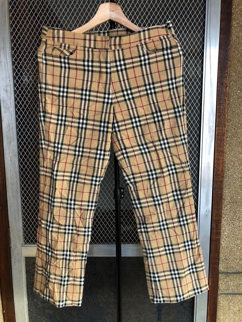Burberry Hanover Plaid Wool Trousers Brand Size 4 US Size 2 8004503  5045556030809  Apparel  Jomashop