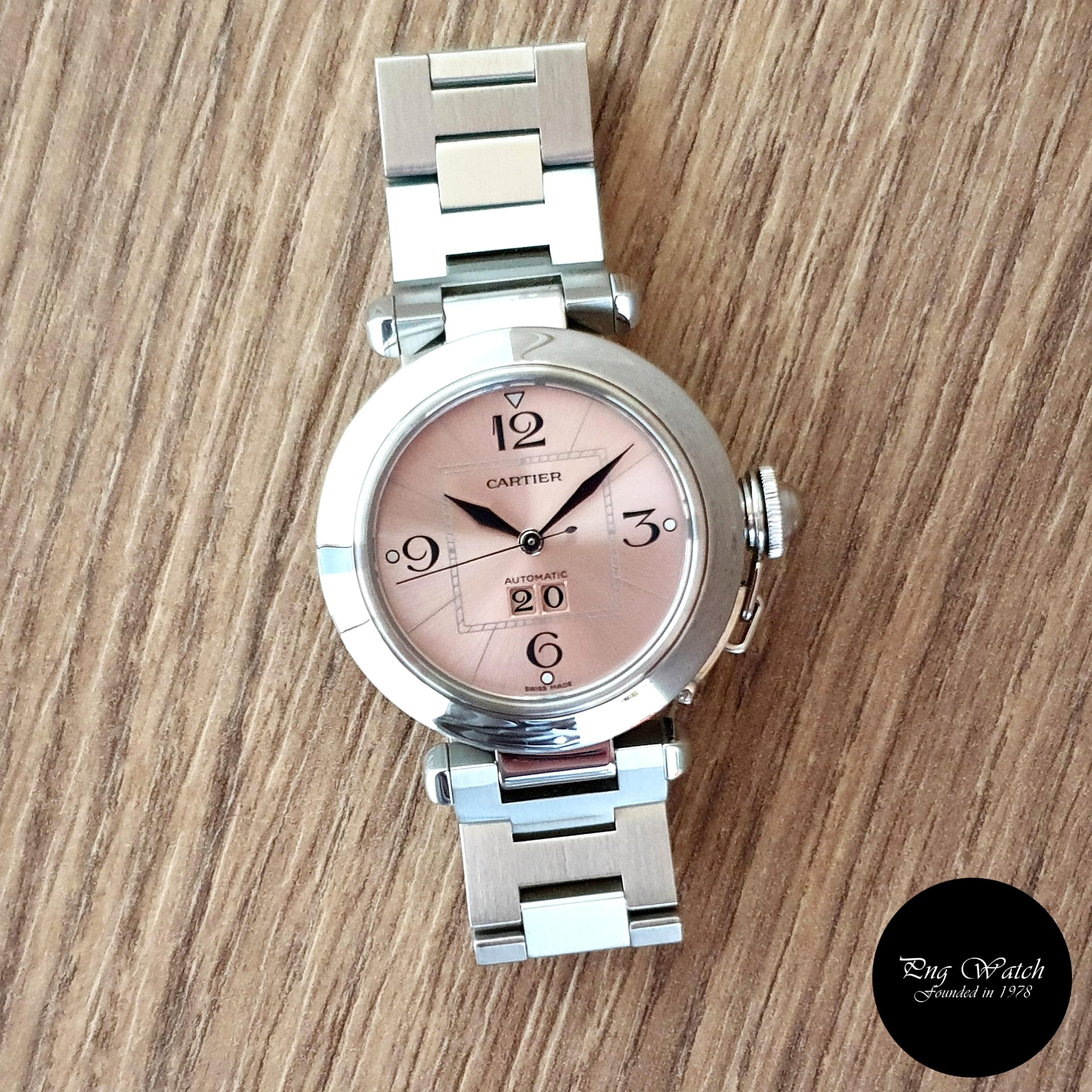 NOT AVAILABLE Cartier 35mm Discontinued Pasha Pink Big Date 2