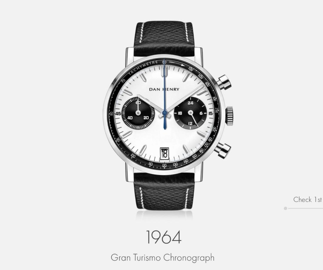 CHEAPEST BRAND NEW LIMITED EDITION DAN HENRY 1964 GRAN TURISMO CHRONOGRAPH WHITE PANDA BICOMPLEX