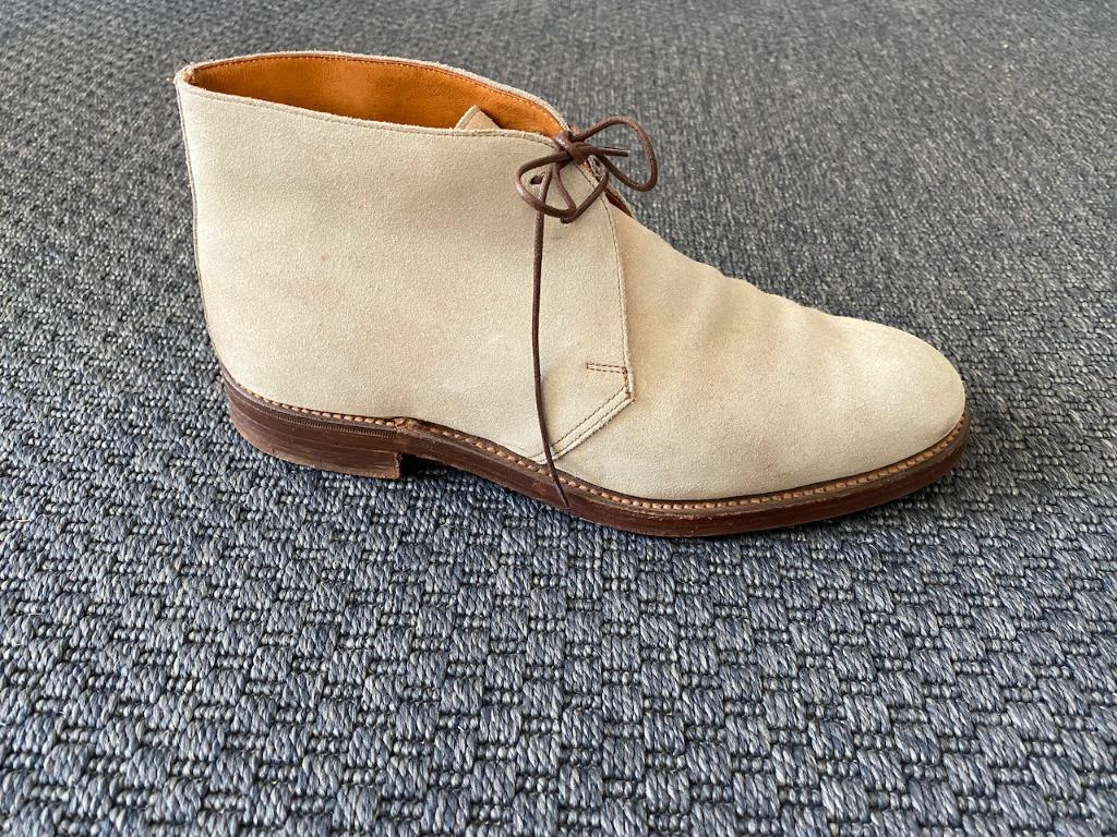 Crockett Jones BALDESSARINI HUGO BOSS Boots Suede Gray US 8.5EE