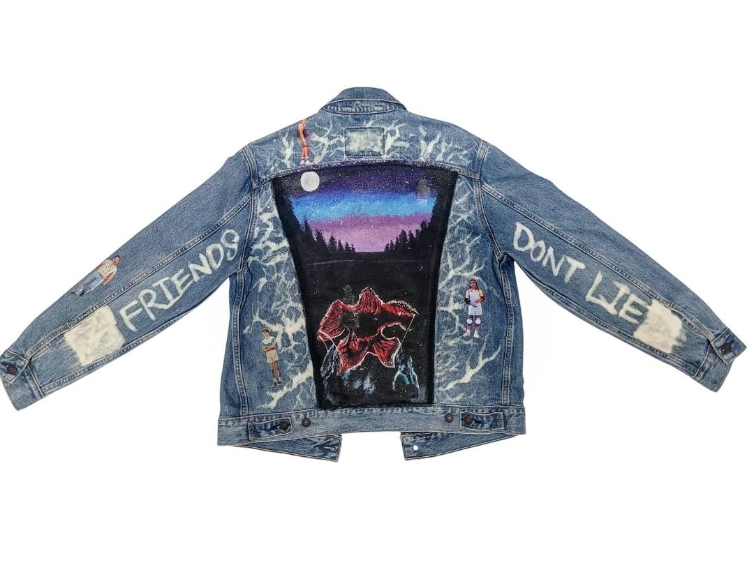 Custom handmade Levis jacket x Stranger Things., Men's Fashion, Coats,  Jackets and Outerwear on Carousell