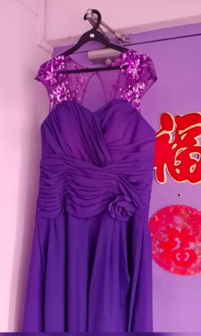 plum evening gowns