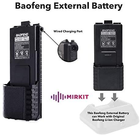 BAOFENG&Airiton BL-5 3800mAh Rechargeable Extended Battery for Baofeng UV-5R BF-8HP UV-5RX3 RD-5R UV-5RTP UV-5R UV-5X3 Two Way Radio with Car Charger 
