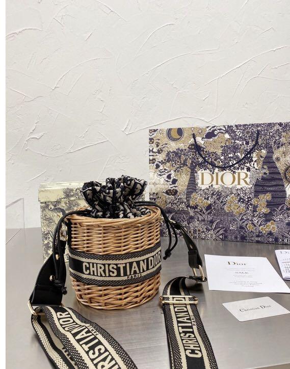 DIOR WICKER BUCKET BAG